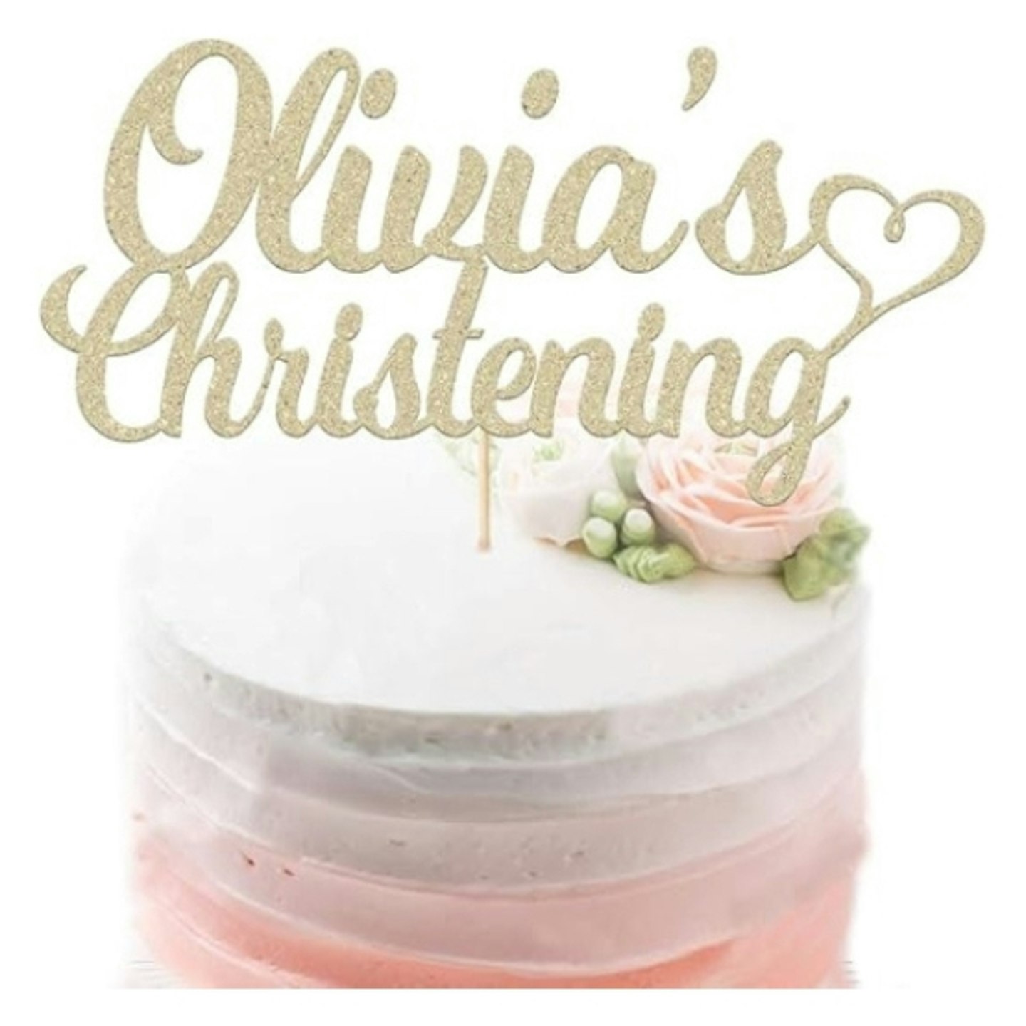 Personalised Christening Cake Topper