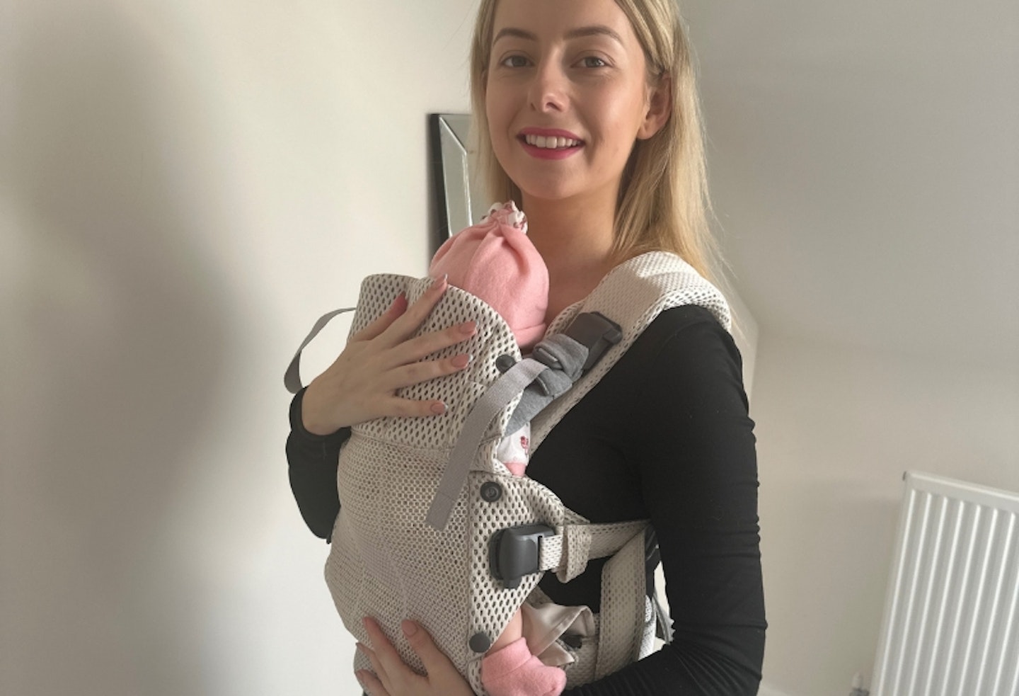 woman wearing the BabyBjörn Baby Carrier Harmony