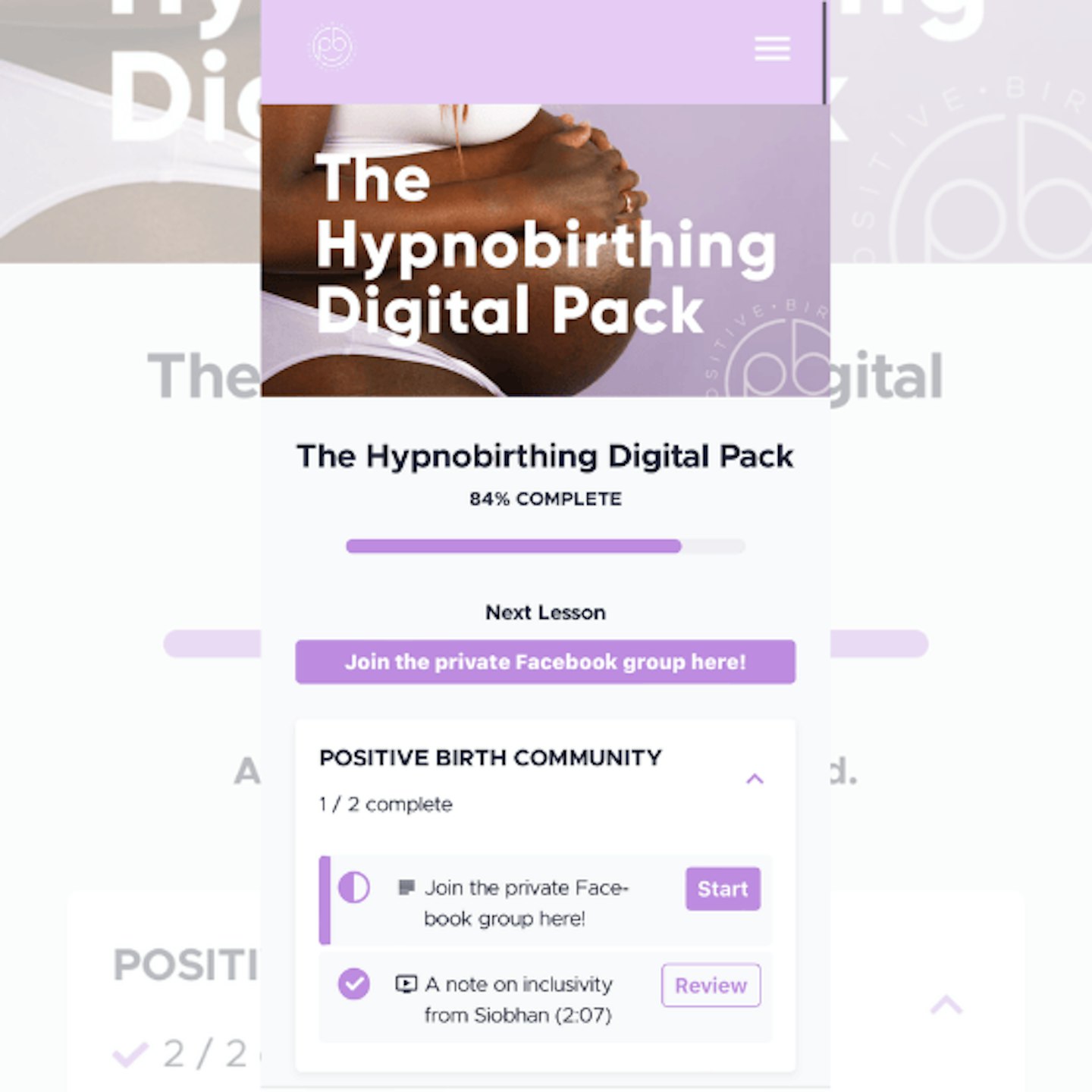 The Positive Birth Company Hypnobirthing Digital Pack