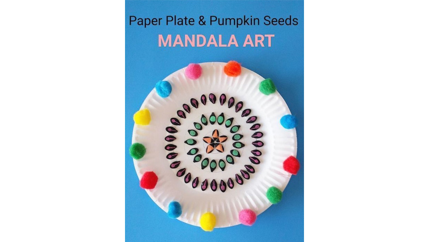 Mandala paper plate