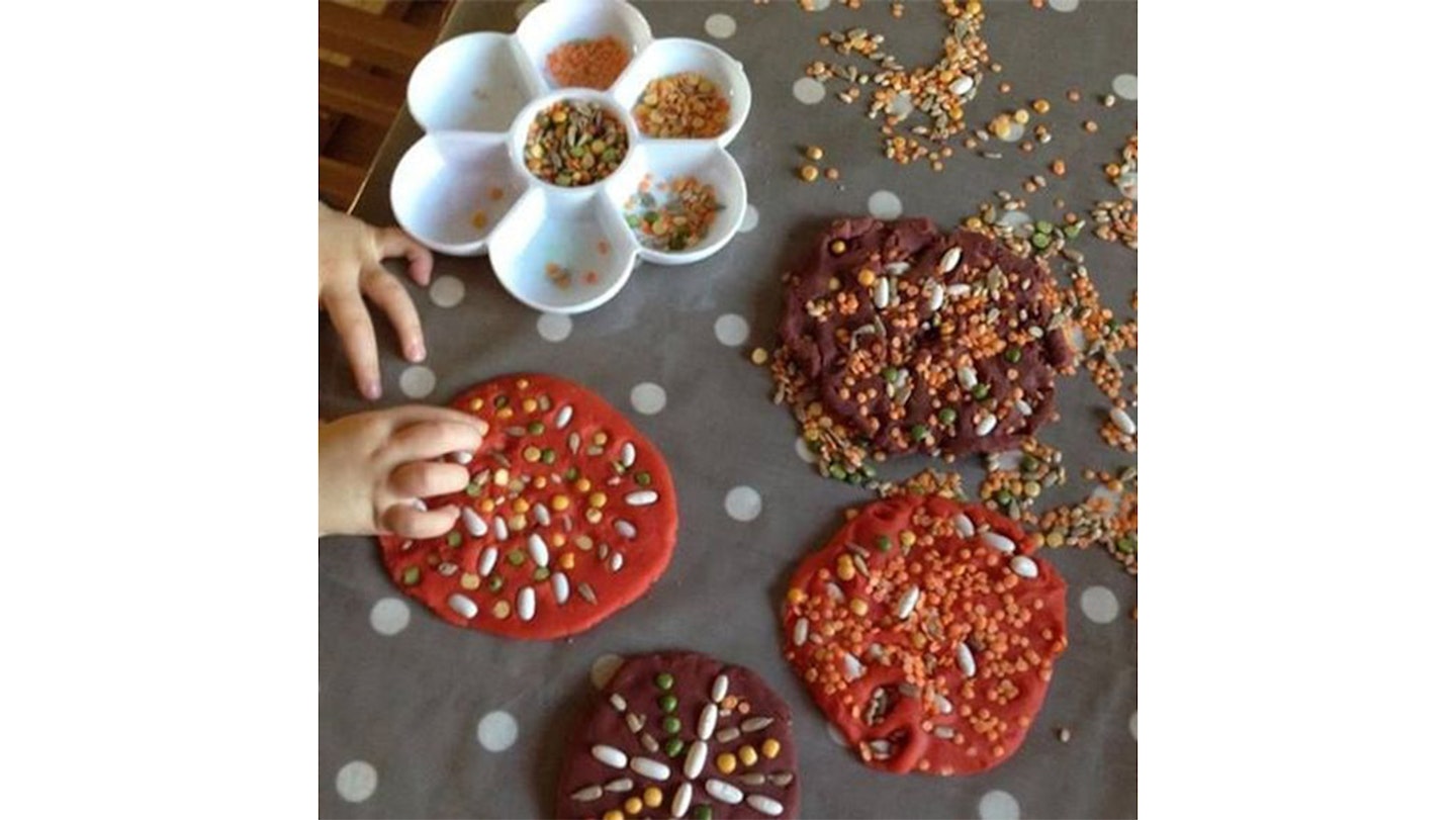 Play dough mandala