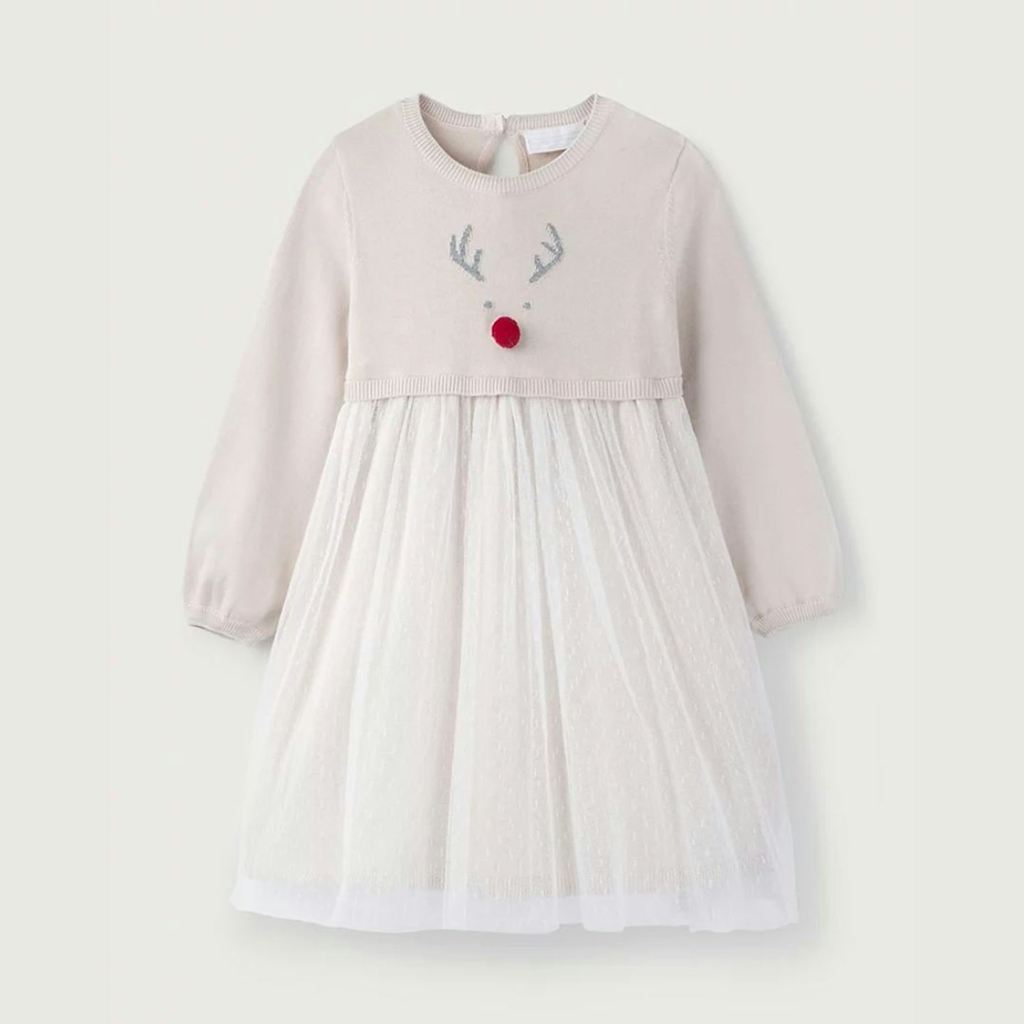 Best Christmas outfit Jingles Reindeer Knit + Tulle Dress