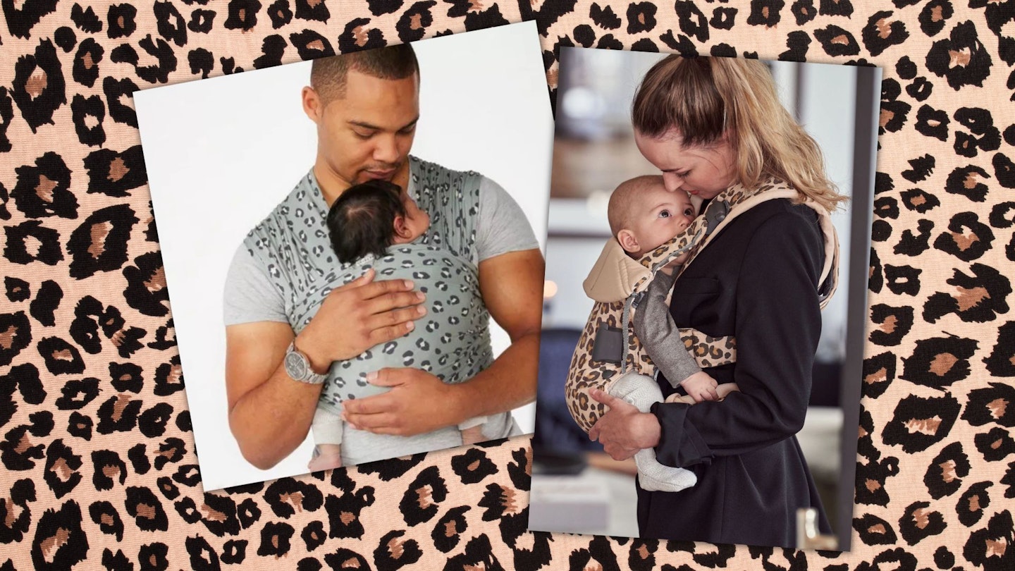 Leopard print baby carriers