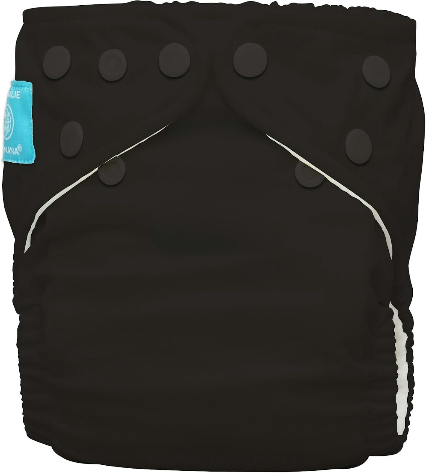 Charlie Banana Diaper with Two Reusable Inserts, Size 1, Black