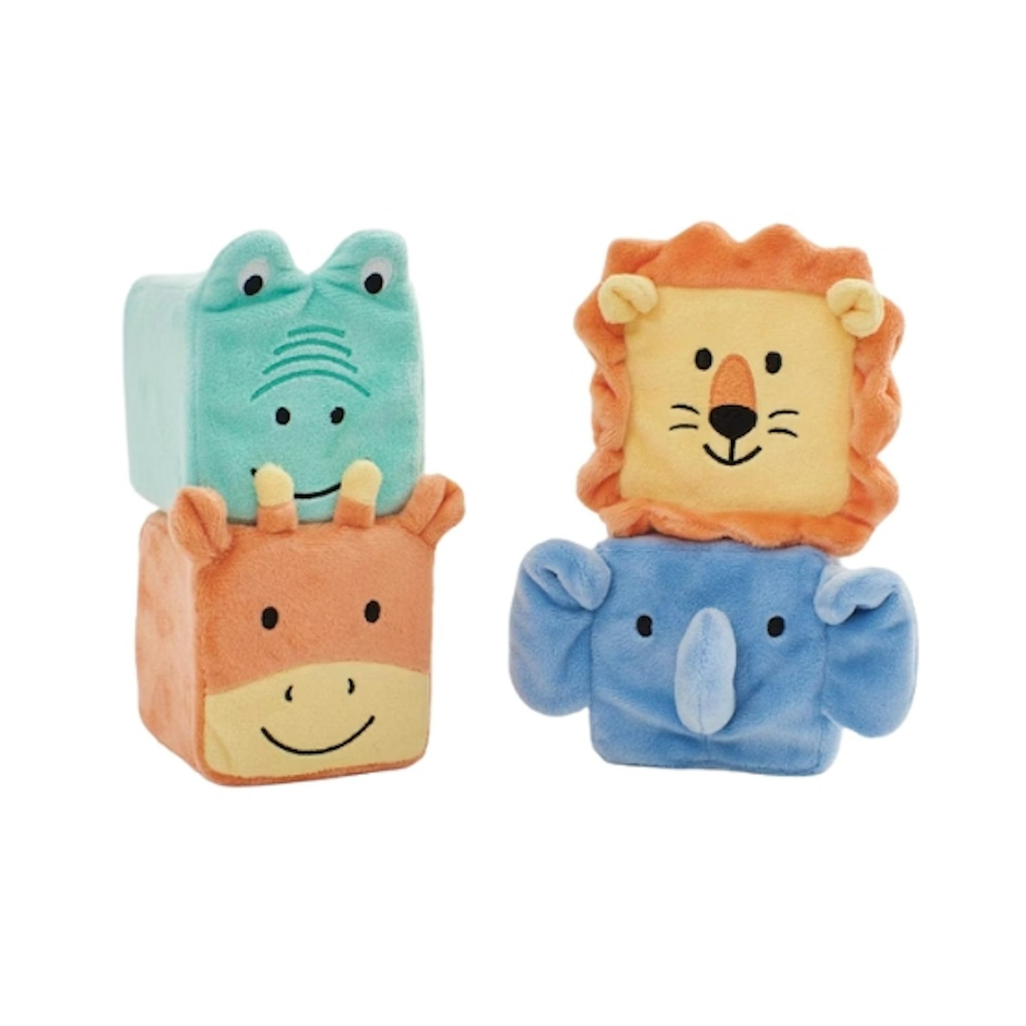 4-Pack Plush Safari Cubes in Multi