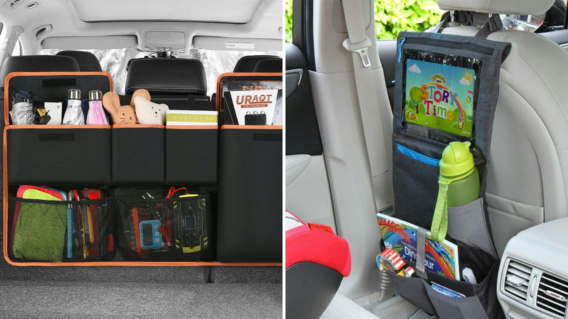 Backseat car store organizer for kids