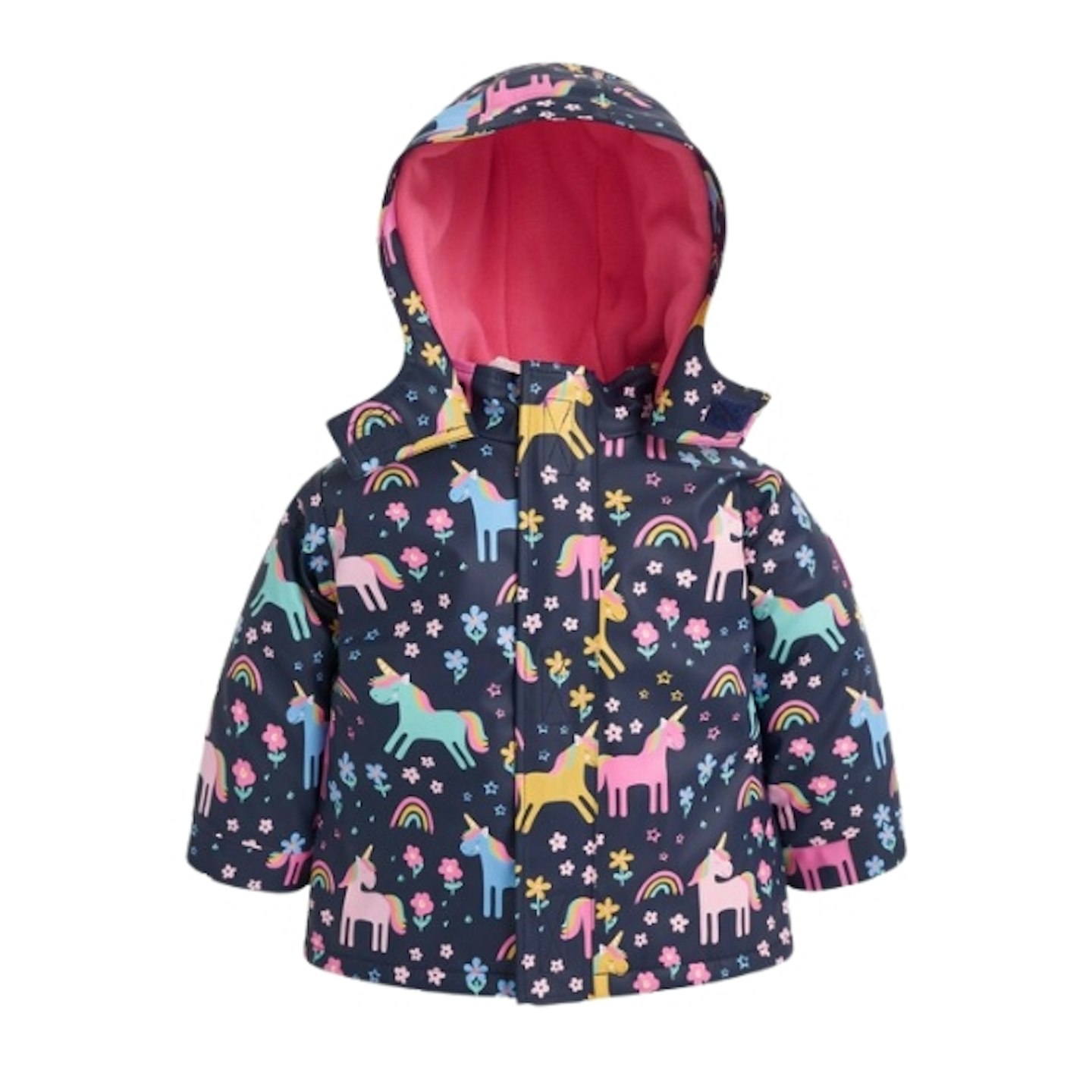 Navy Blue Unicorn Cosy Waterproof Jacket