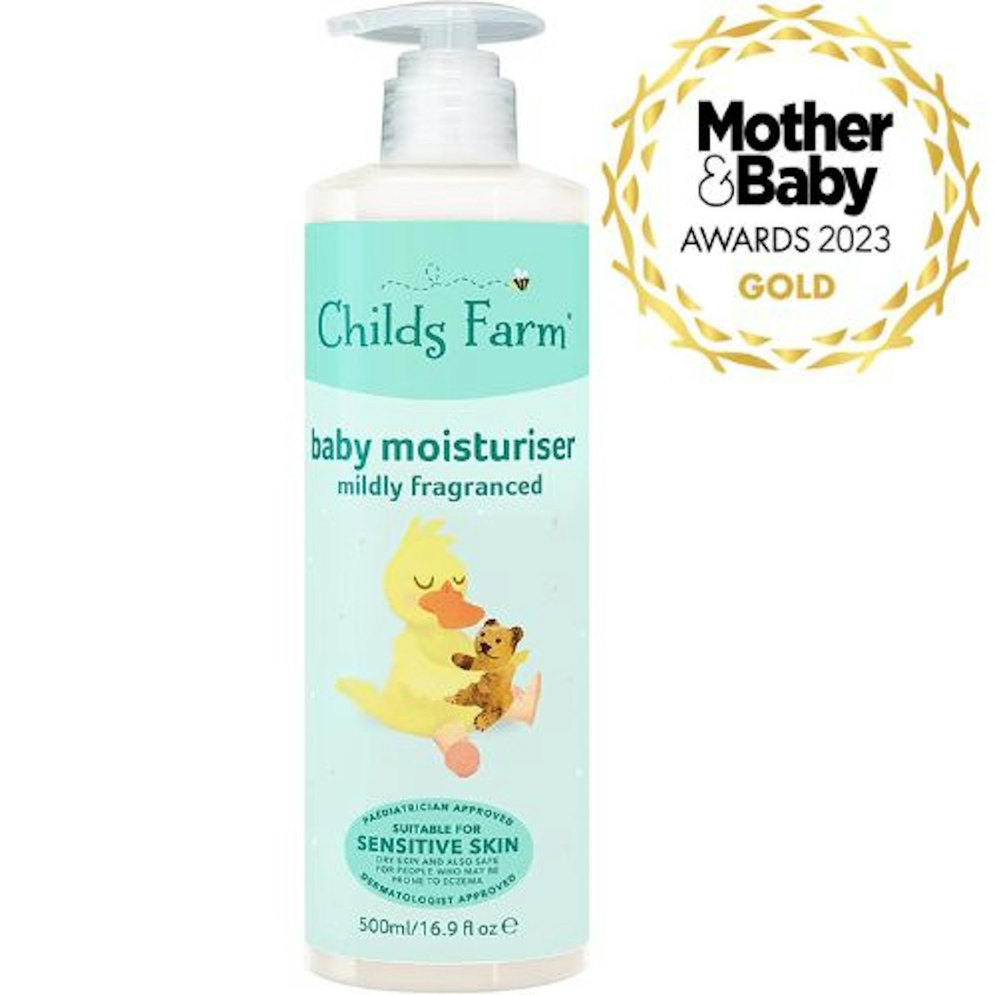 Childs Farm baby moisturiser, mildly fragranced