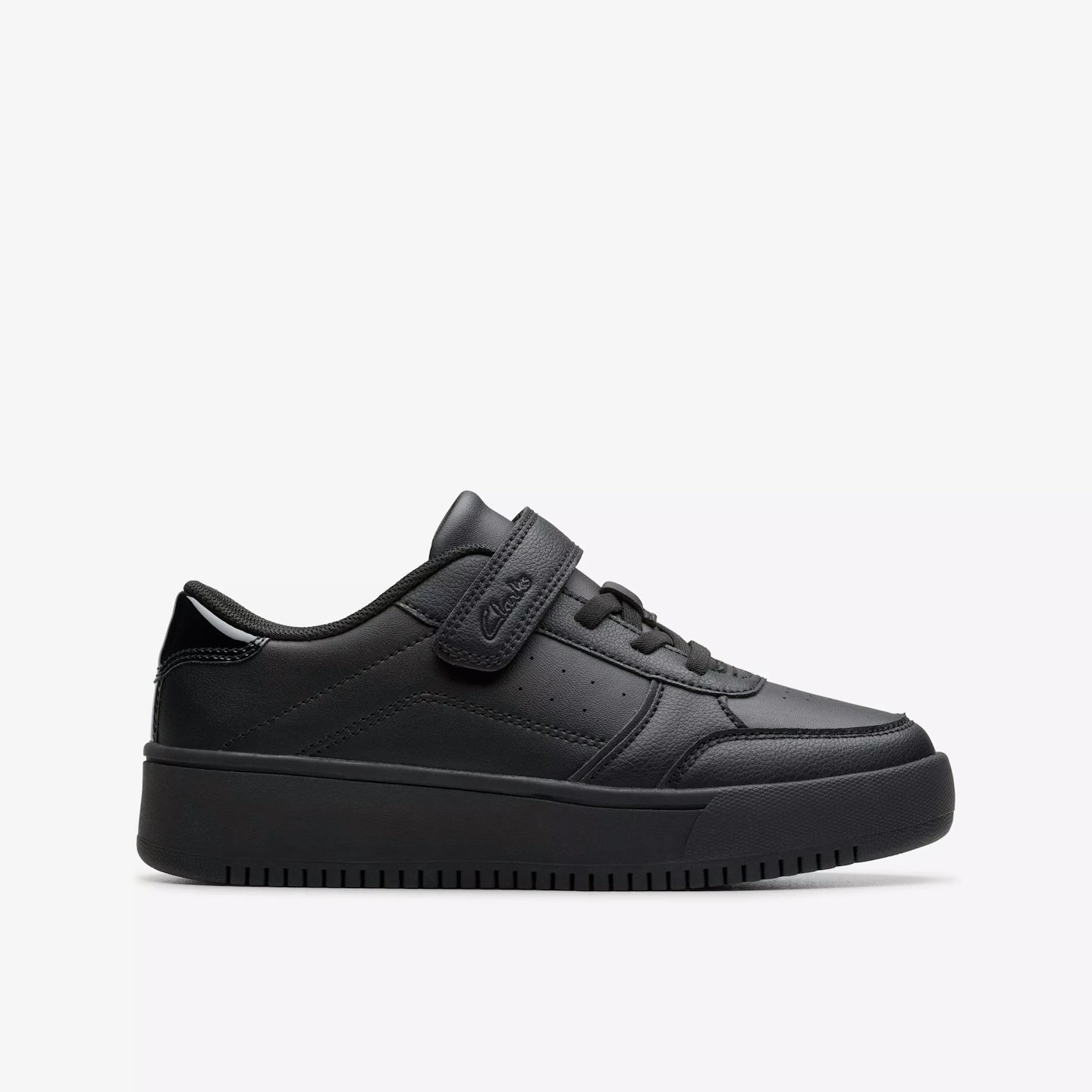 black school trainer from clarks