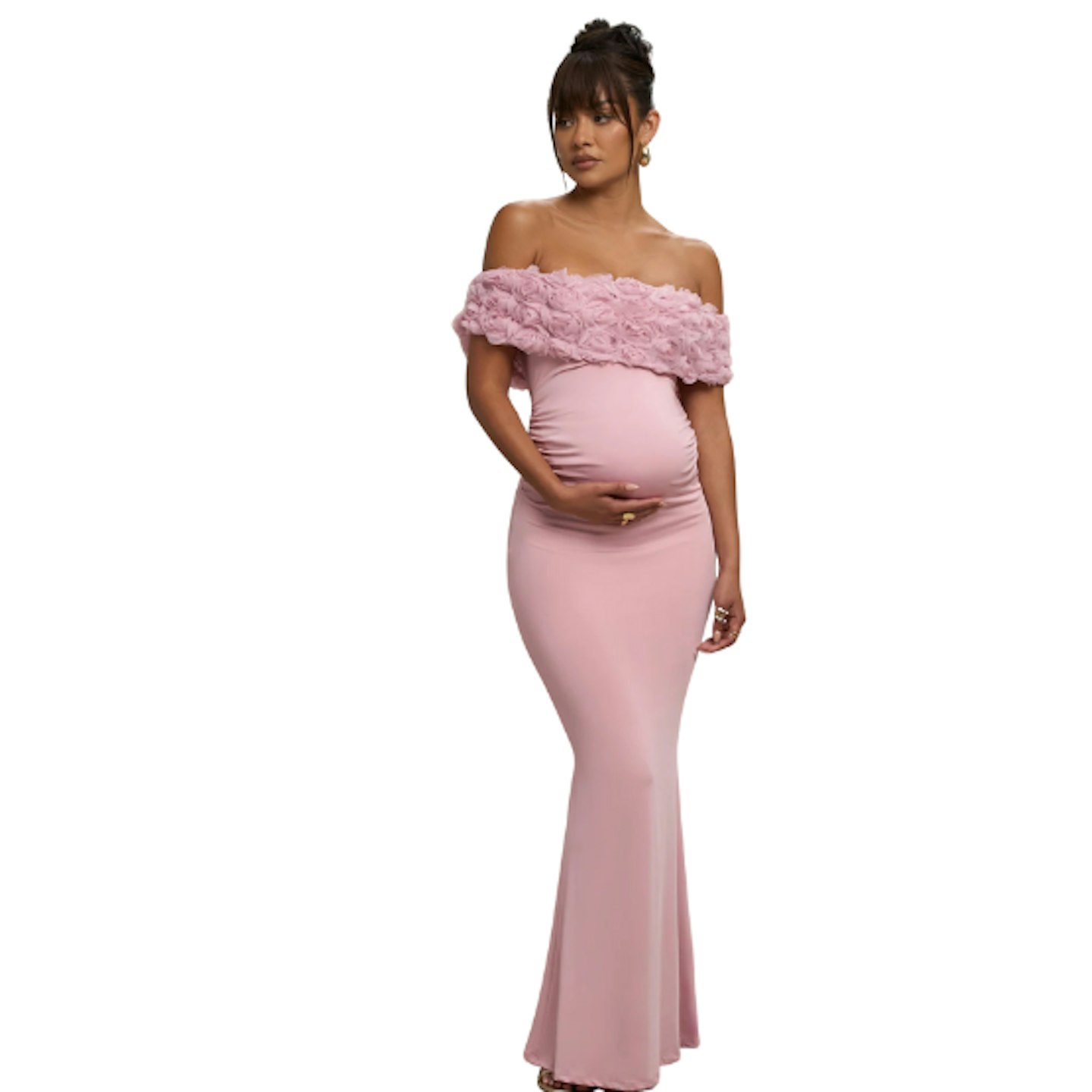 strapless open back dress A-line Scoop Beautiful Long Sleeve Wedding Dresses Ombre Pink Bridal D main image 1