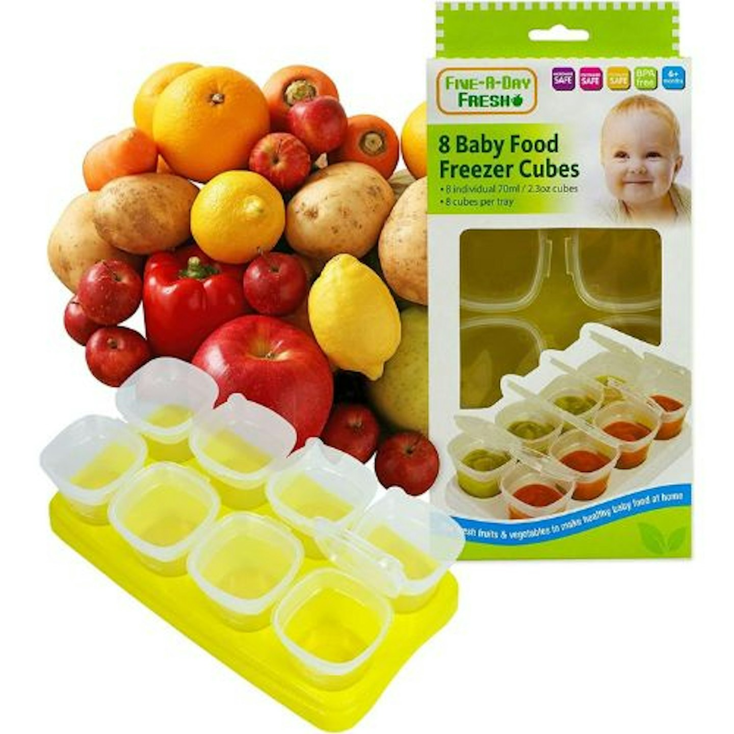 First Steps Baby Weaning Food Freezing Cubes Tray