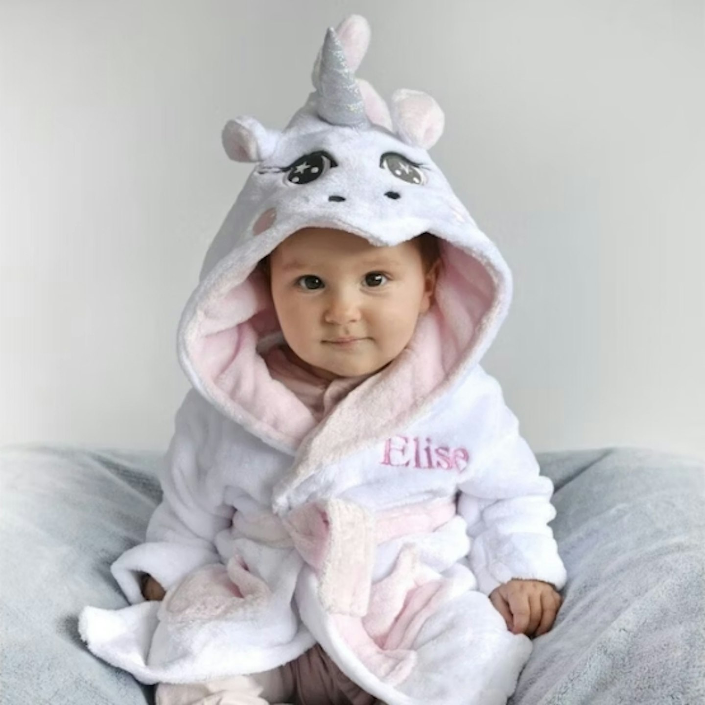 Personalised Soft Baby Unicorn Dressing Gown