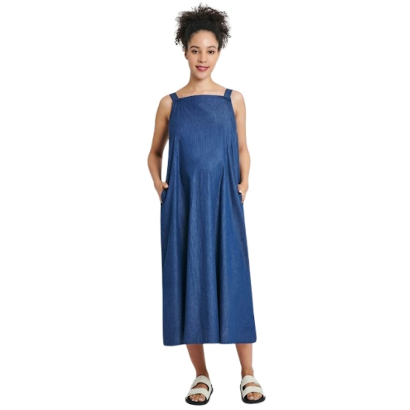 Chambray Maternity & Nursing Dress