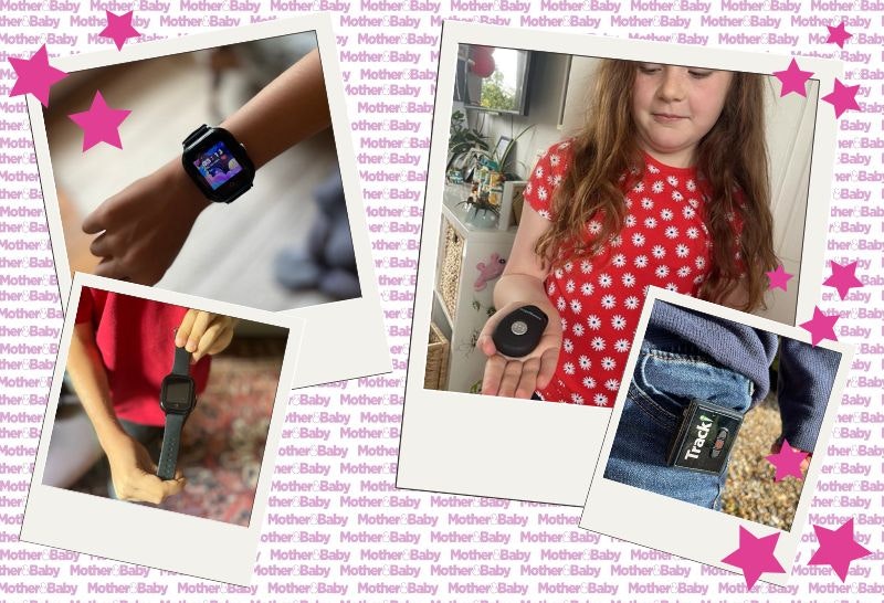 A selection of images showing the best gps trackers for kids being tested
