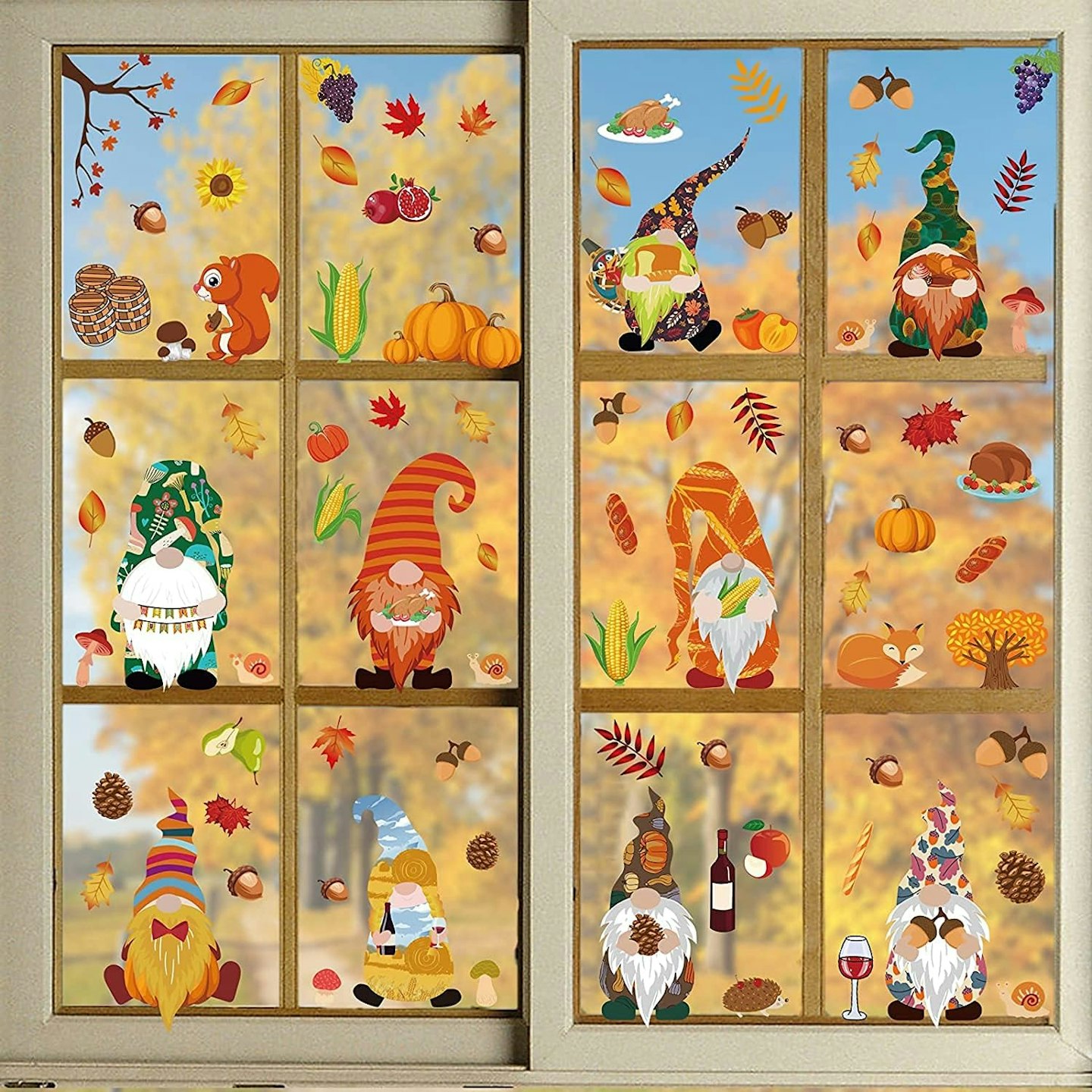 Autumn window stickers