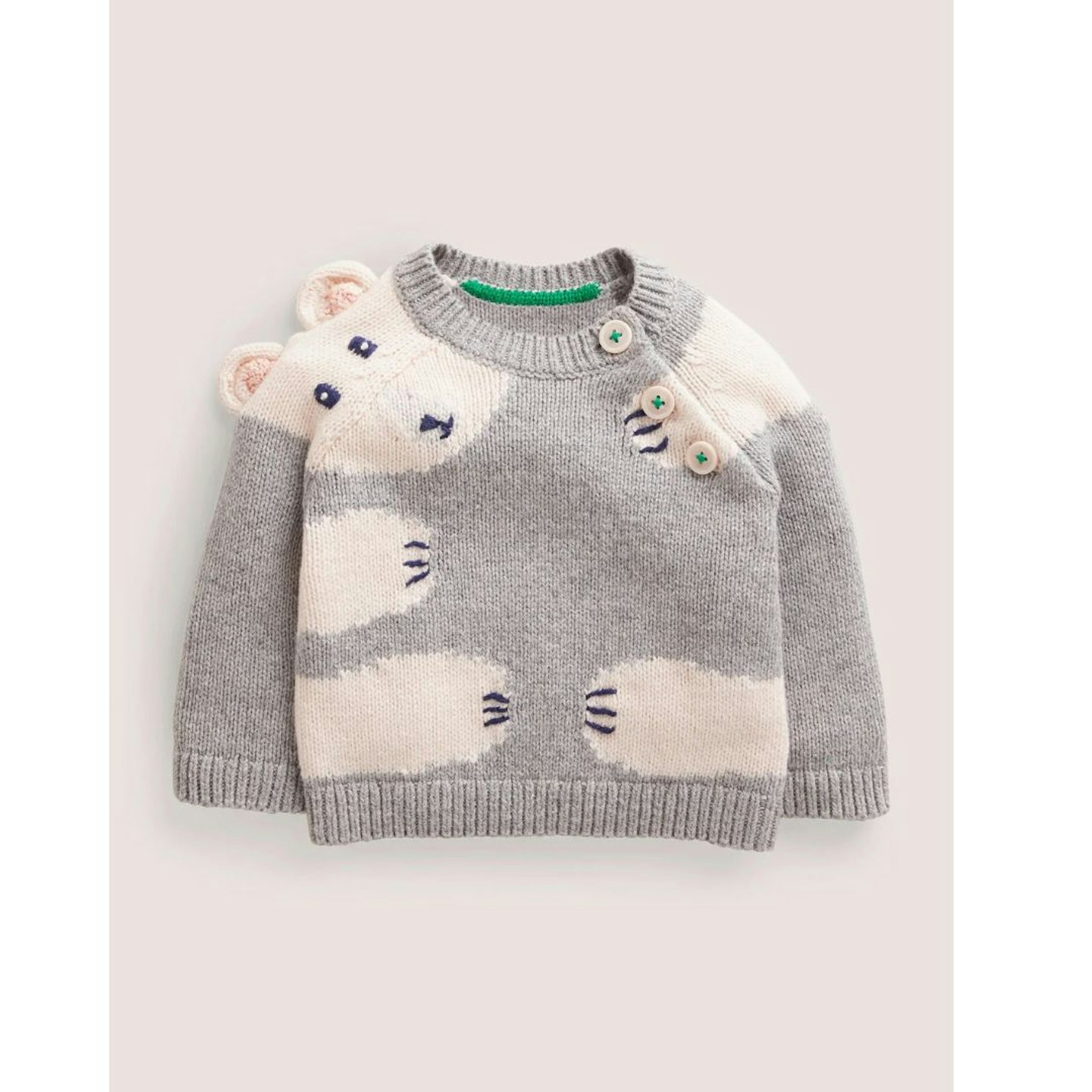 Cosy Fun Jumper Grey Marl Polar Bear