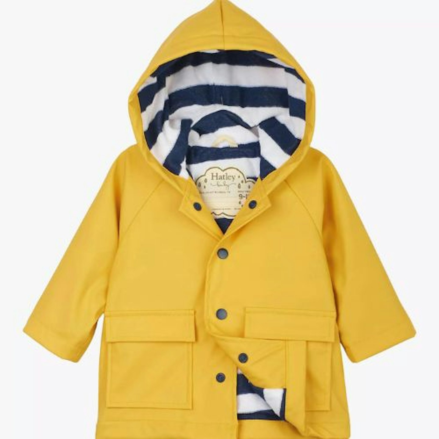 Best toddler winter coats Hatley Baby Stripe Lined Raincoat, Dark Yellow