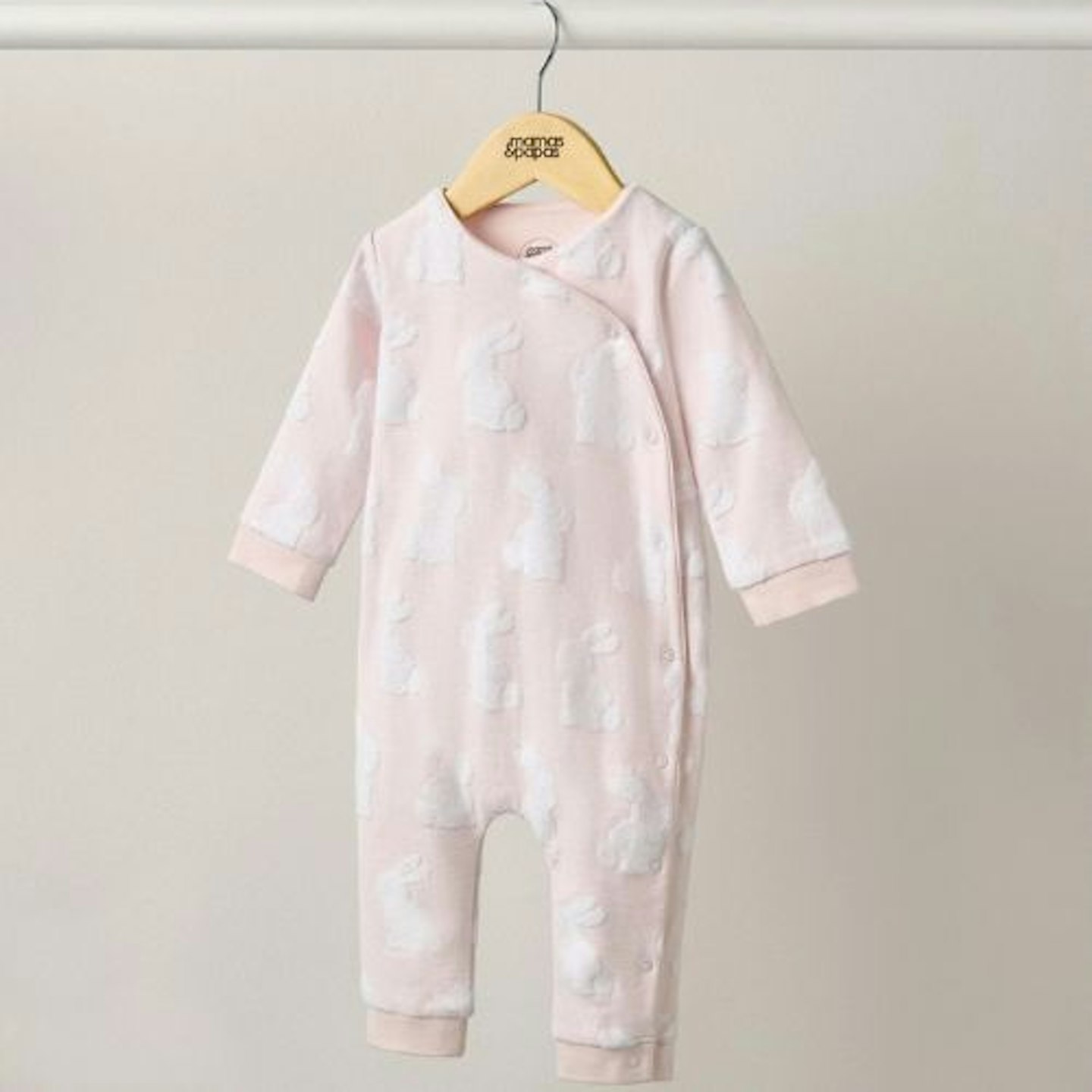 Mamas & Papas Pink Bunny Jacquard Romper