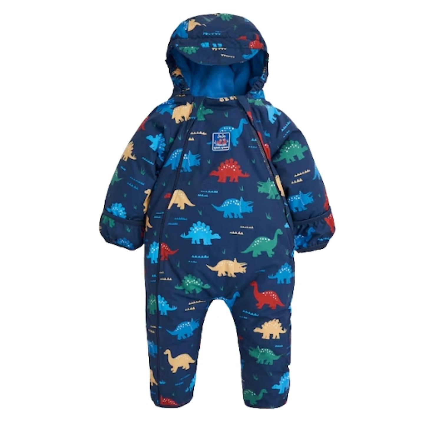 Navy Blue Dinosaur Waterproof Fleece Lined Puddle Suit