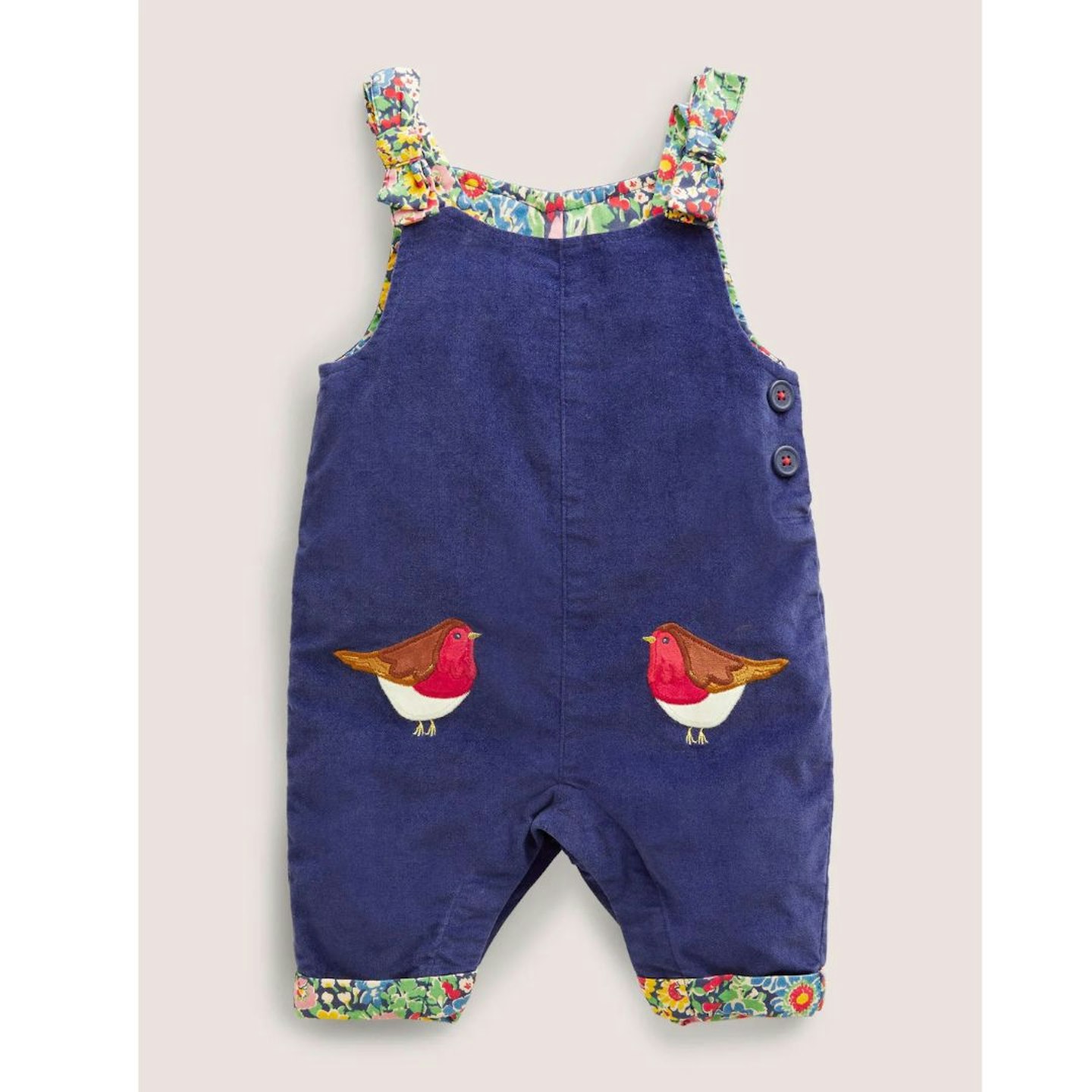 Velvet Dungaree Starboard Blue Robins