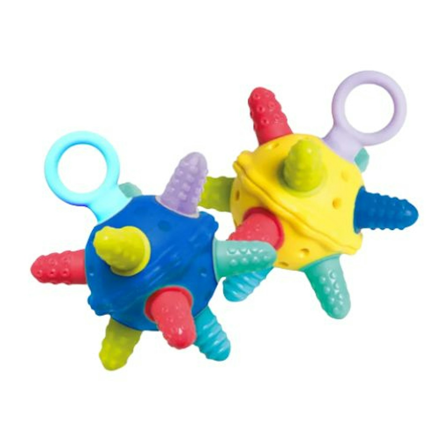 2-Pack Silicone Sensory Travel Teether Balls