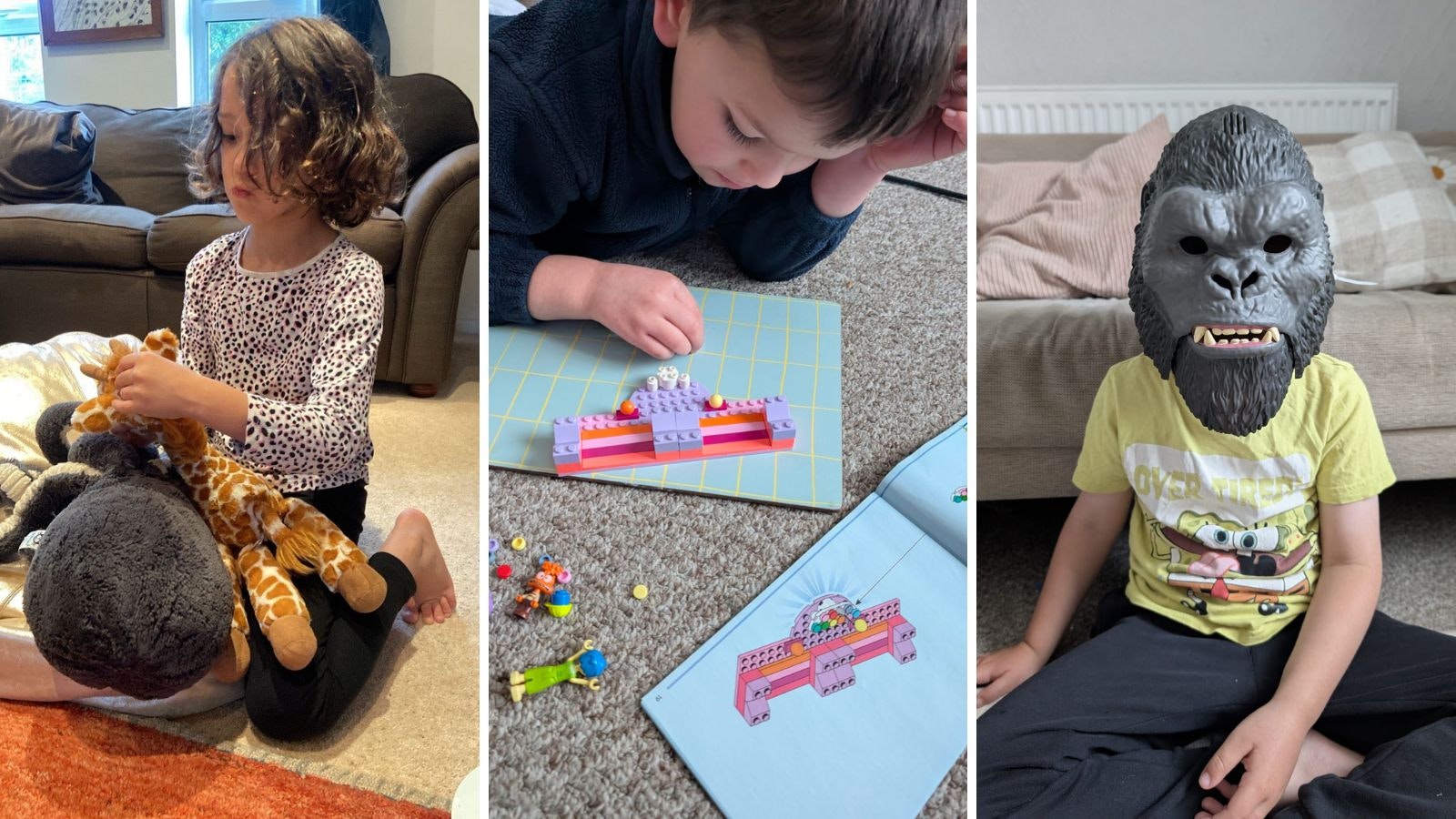5-year-olds testing toys to find out the best toys for five year olds.