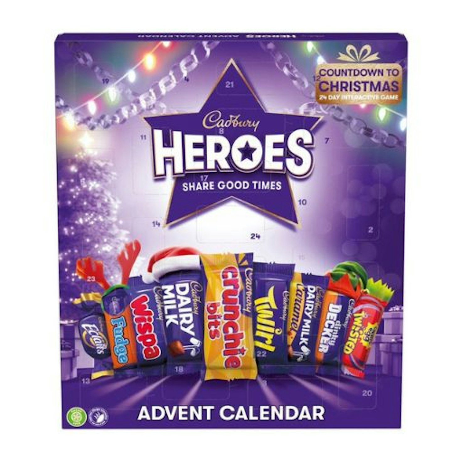 Cadbury Heroes family advent calendars