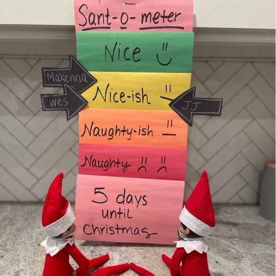 Two elves sat in front of a 