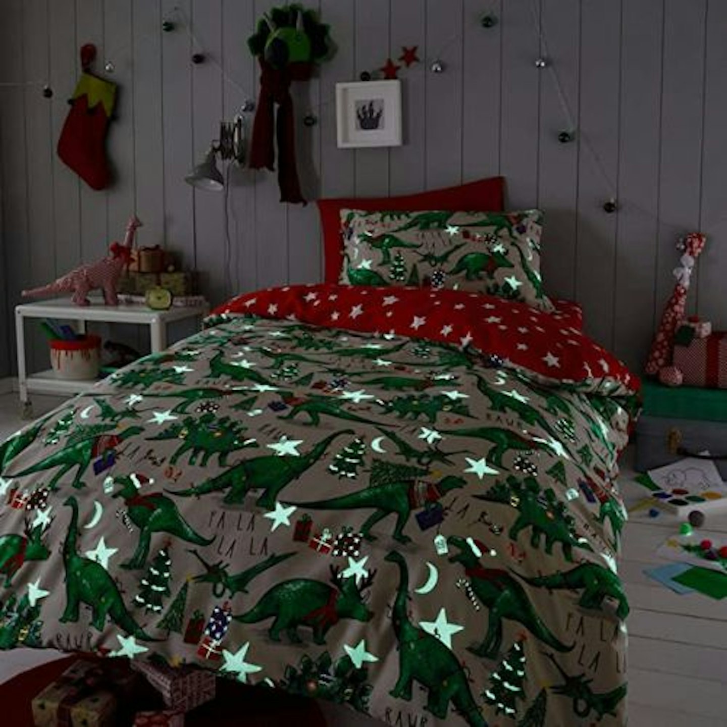 Happy Linen Company Christmas Dinosaur Bedding Set