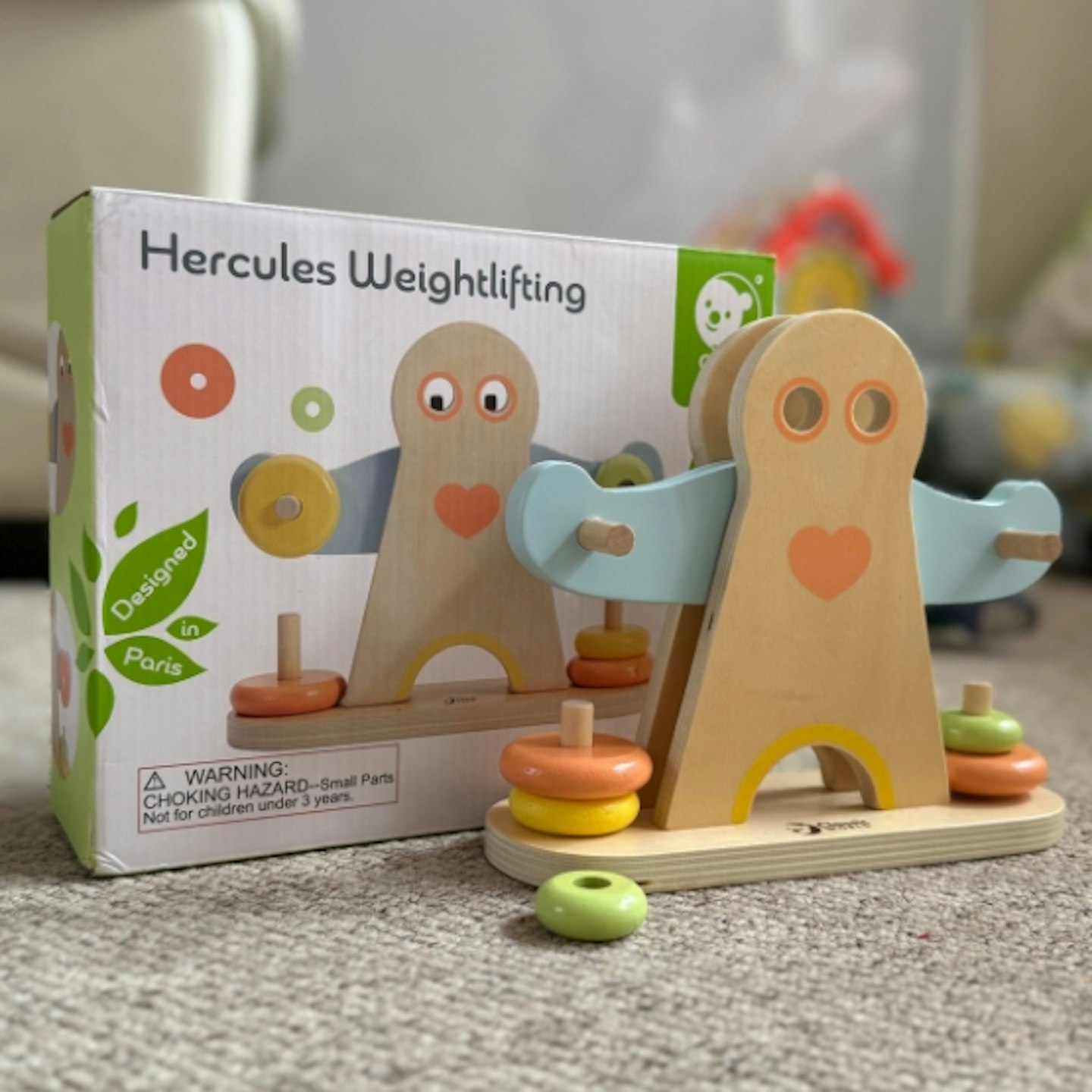 the Hippychick Classic World Hercules Weightlifting toy