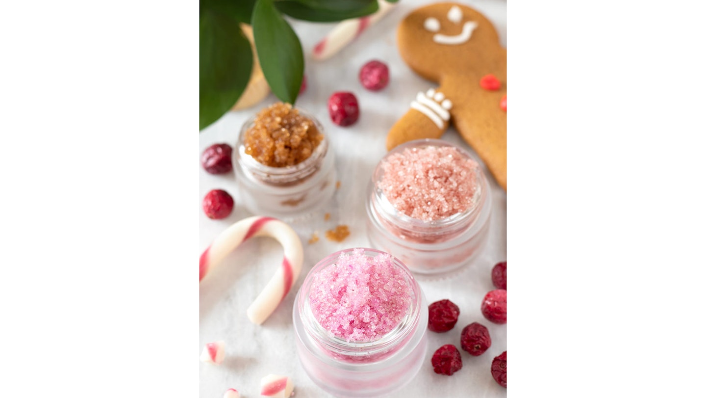 Holiday lip scrubs