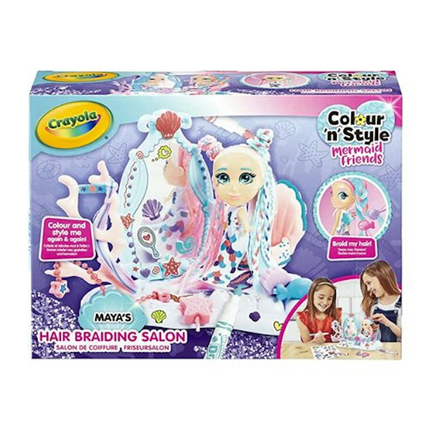 Best toys for 5 year olds CRAYOLA Colour 'n' Style Mermaid Friends: Hair Braiding Salon Playset