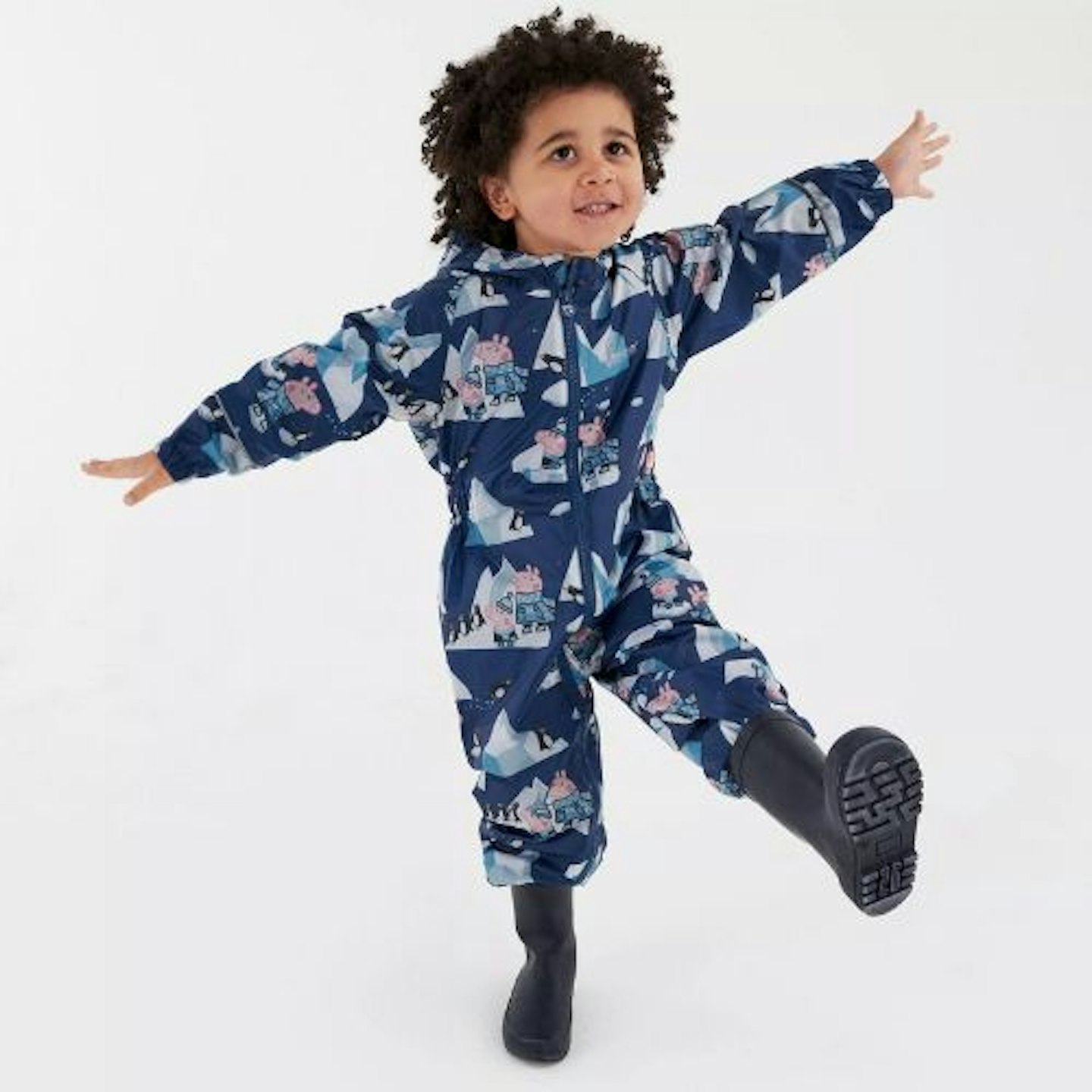 Kids' Peppa Pig Pobble Waterproof Puddle Suit, Space Blue