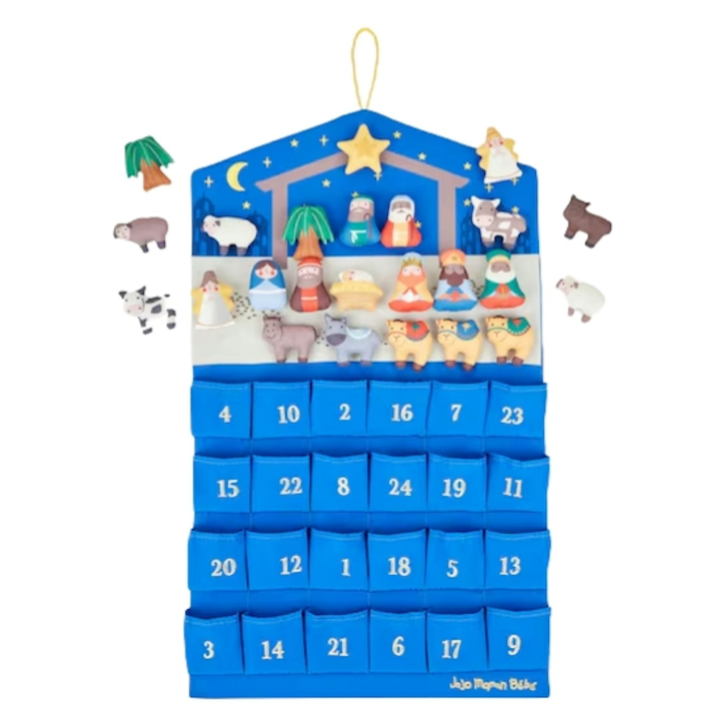 Nativity Fabric Advent Calendar Wall Hanging