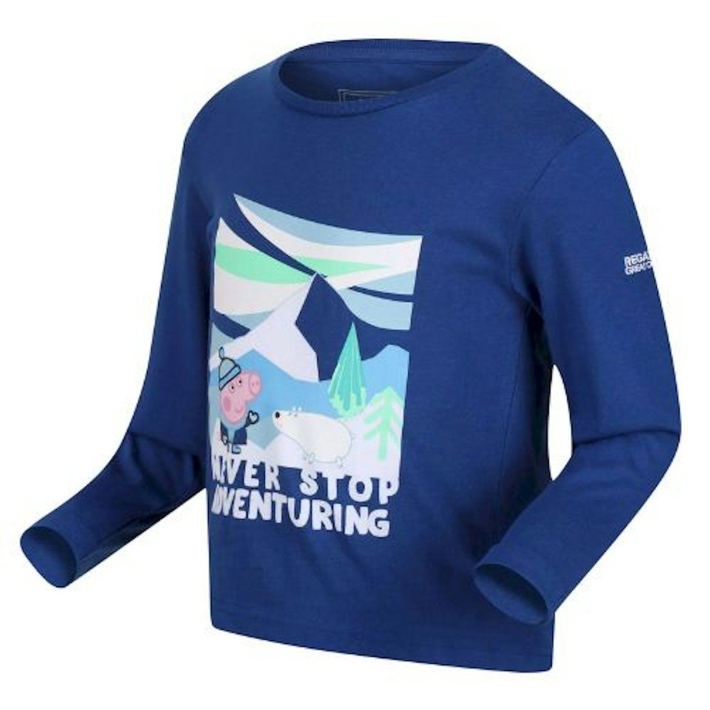 Peppa Pig Long Sleeved Graphic T-Shirt, Space Blue
