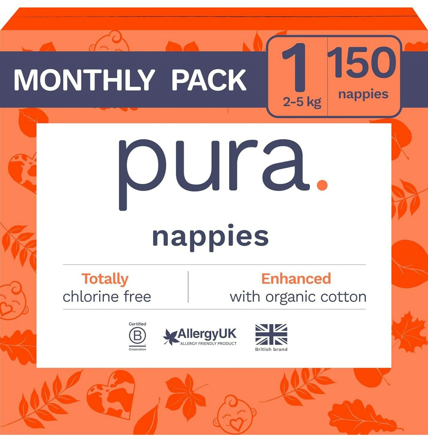 Pura Eco Baby Nappies - Size 1 