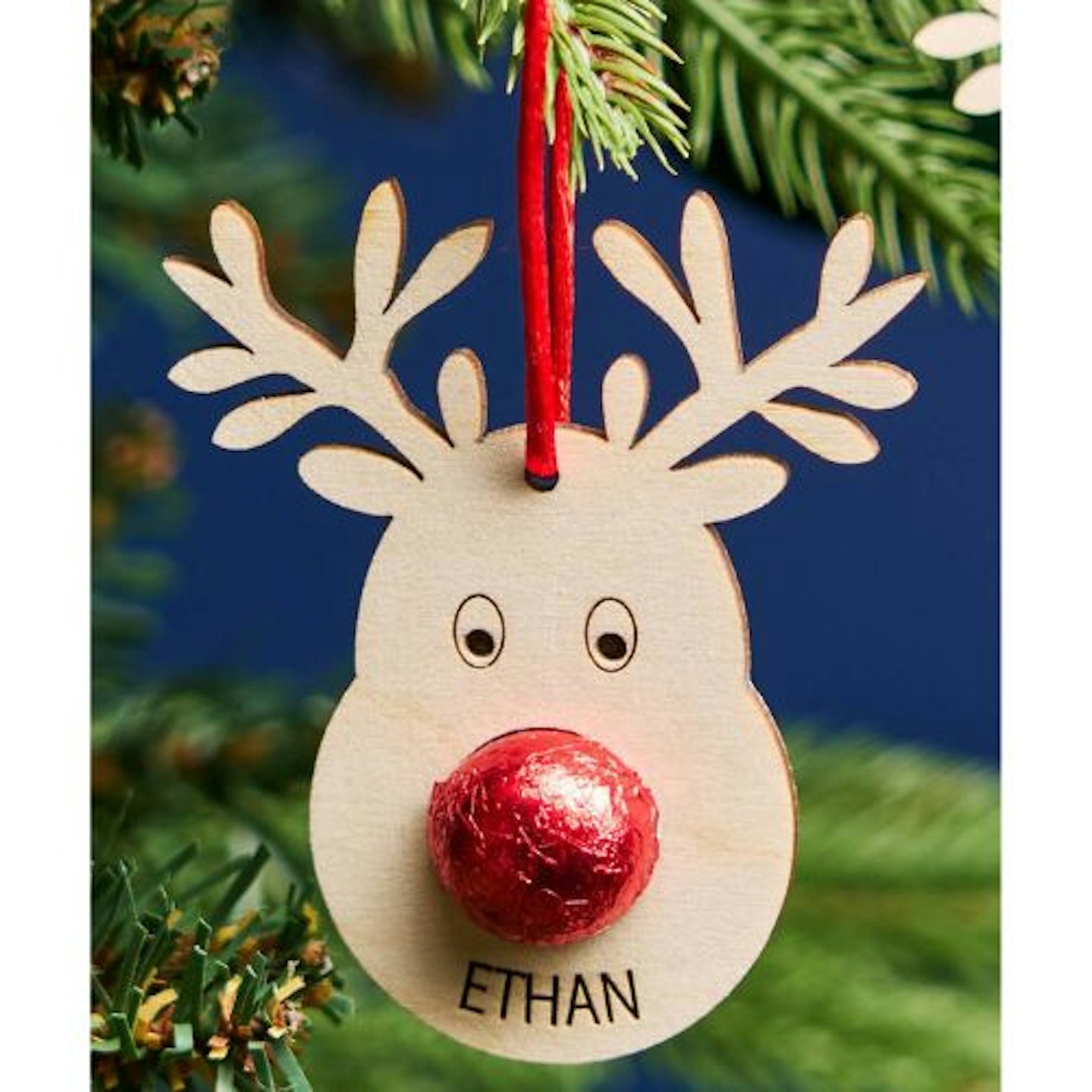 Best Not On The High Street sale Reindeer Decoration And Bag Of Chocolate Noses