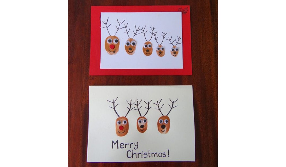 Handmade Christmas card ideas for children