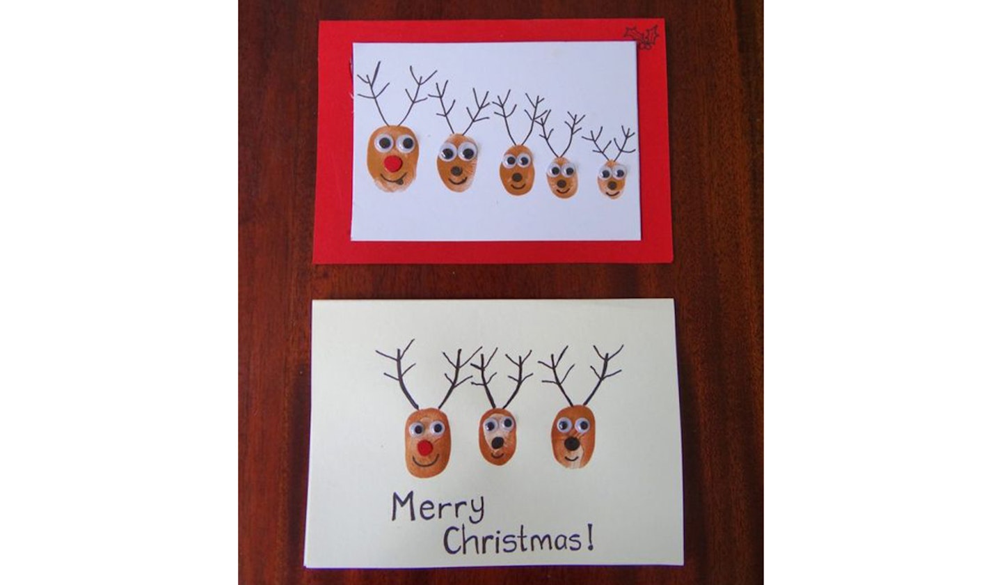 Reindeer family card