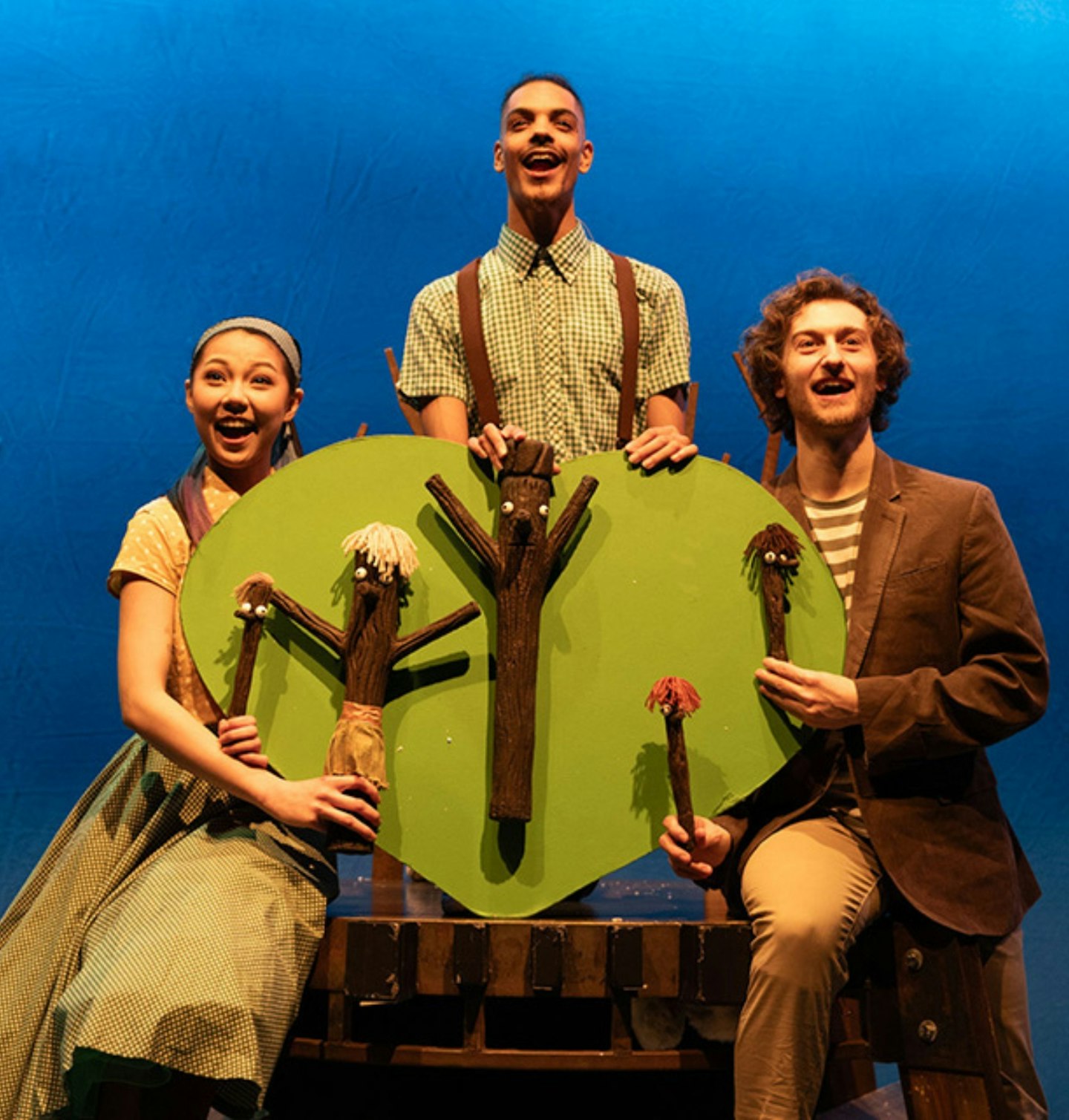 Actors performing in Stick Man