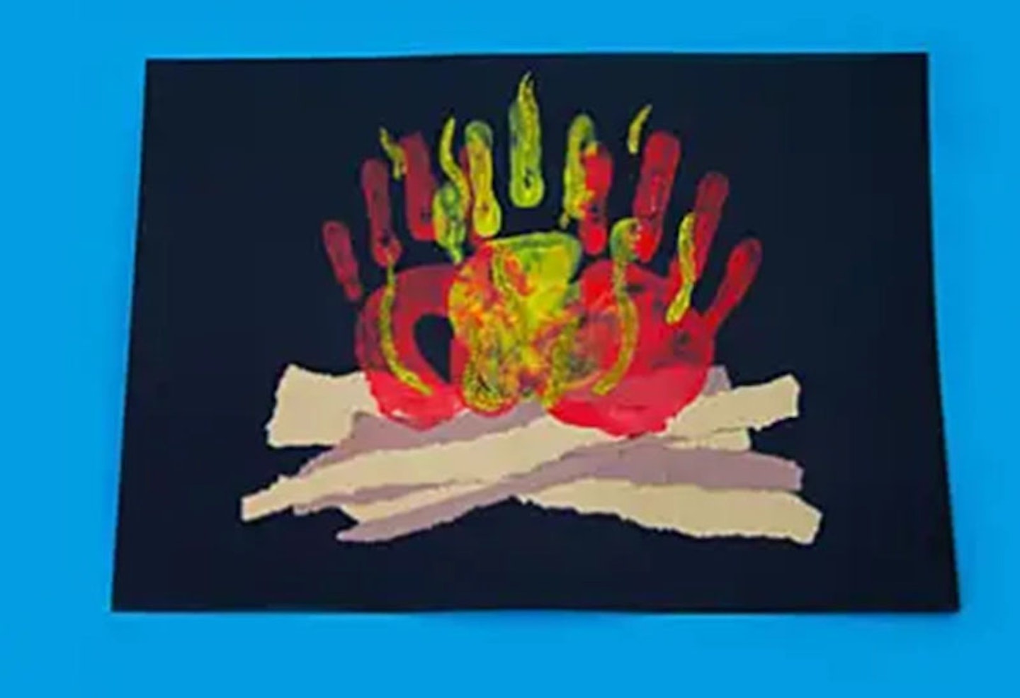 handprint bonfire craft copy