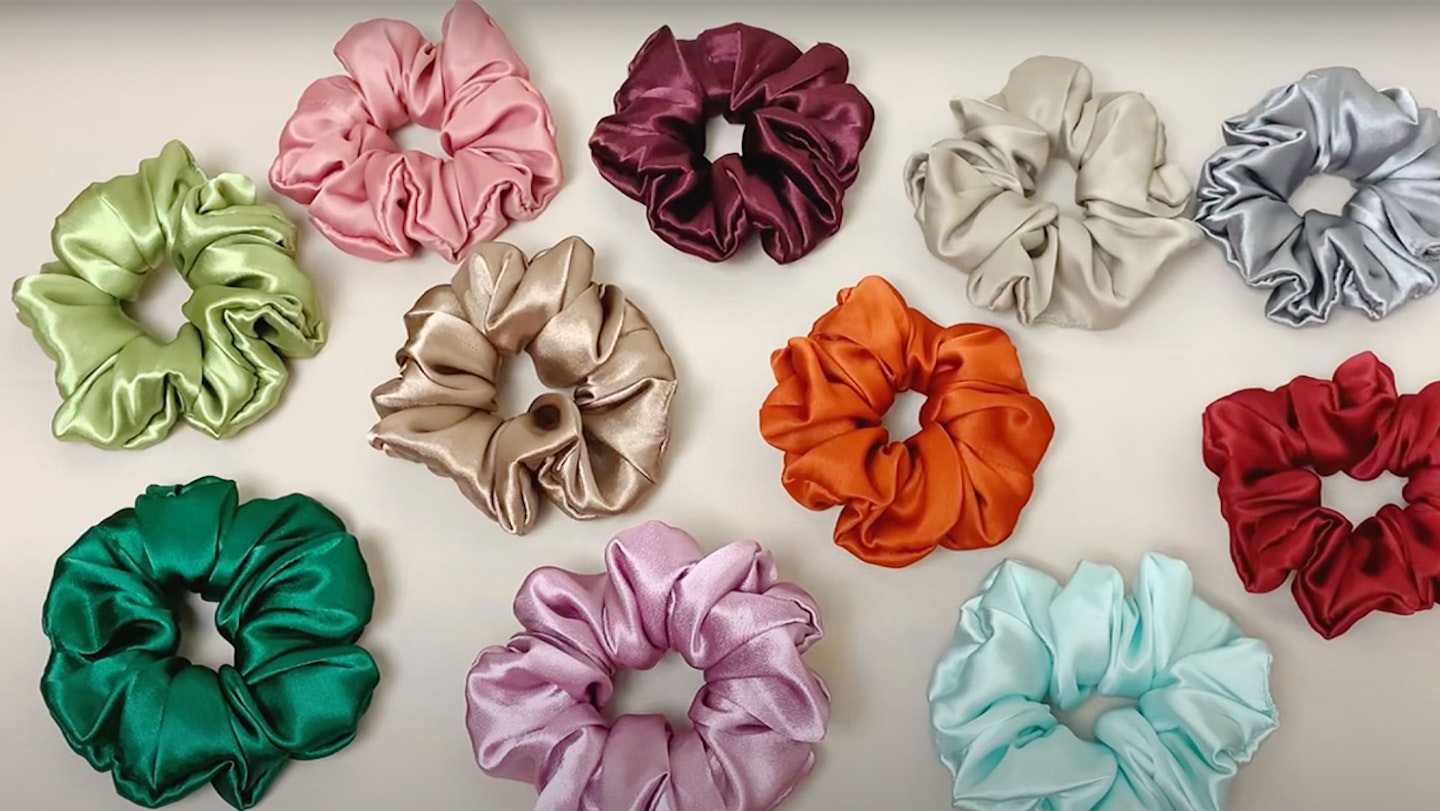 homemade silk scrunchie