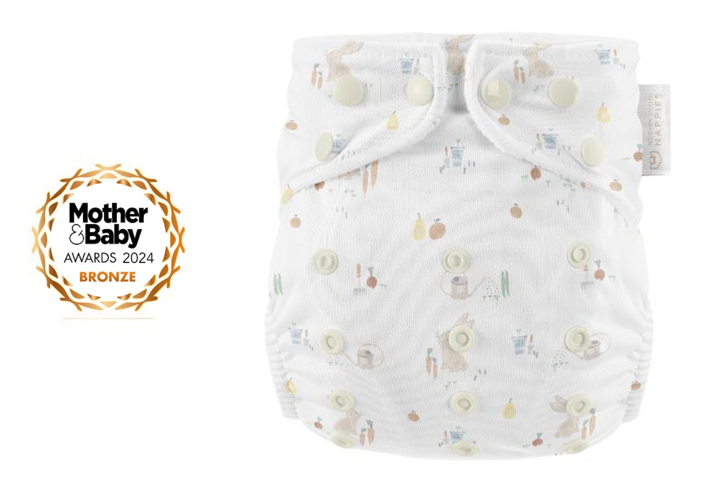 Modern Cloth Nappies Pearl Pocket one size all-in-one reusable nappy Bronze Award 2024