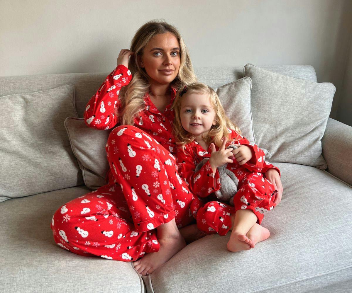 Mum and store son matching pjs