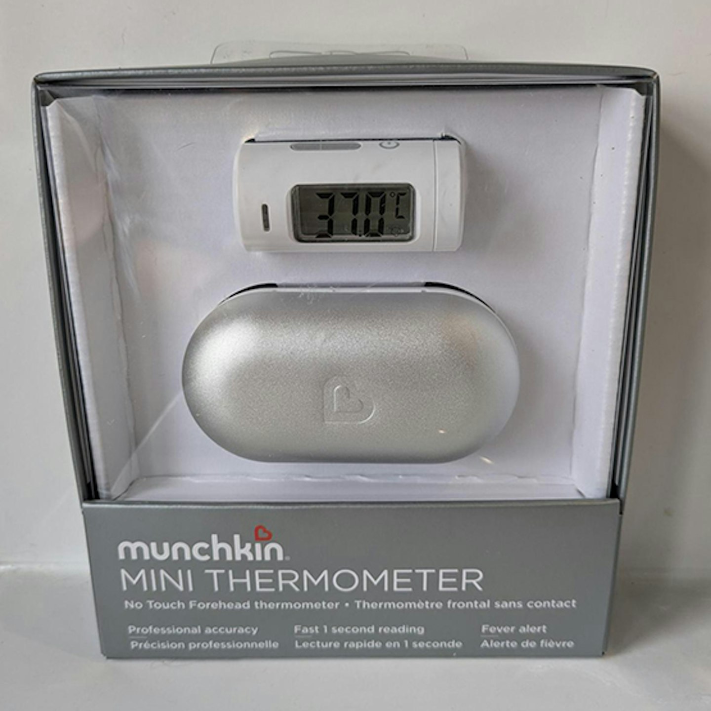 Munchkin Mini Thermometer with travel case in a box