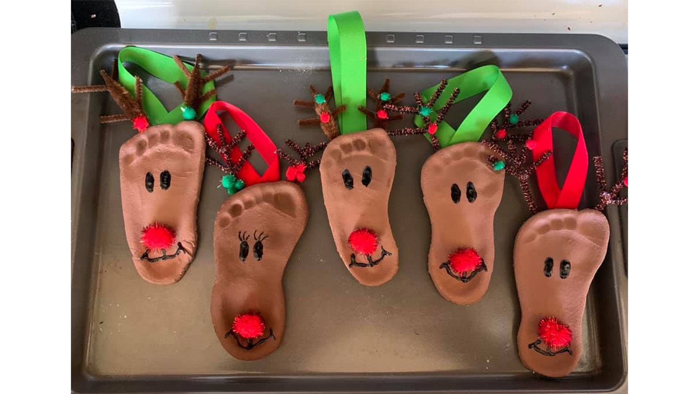 salt dough footprints