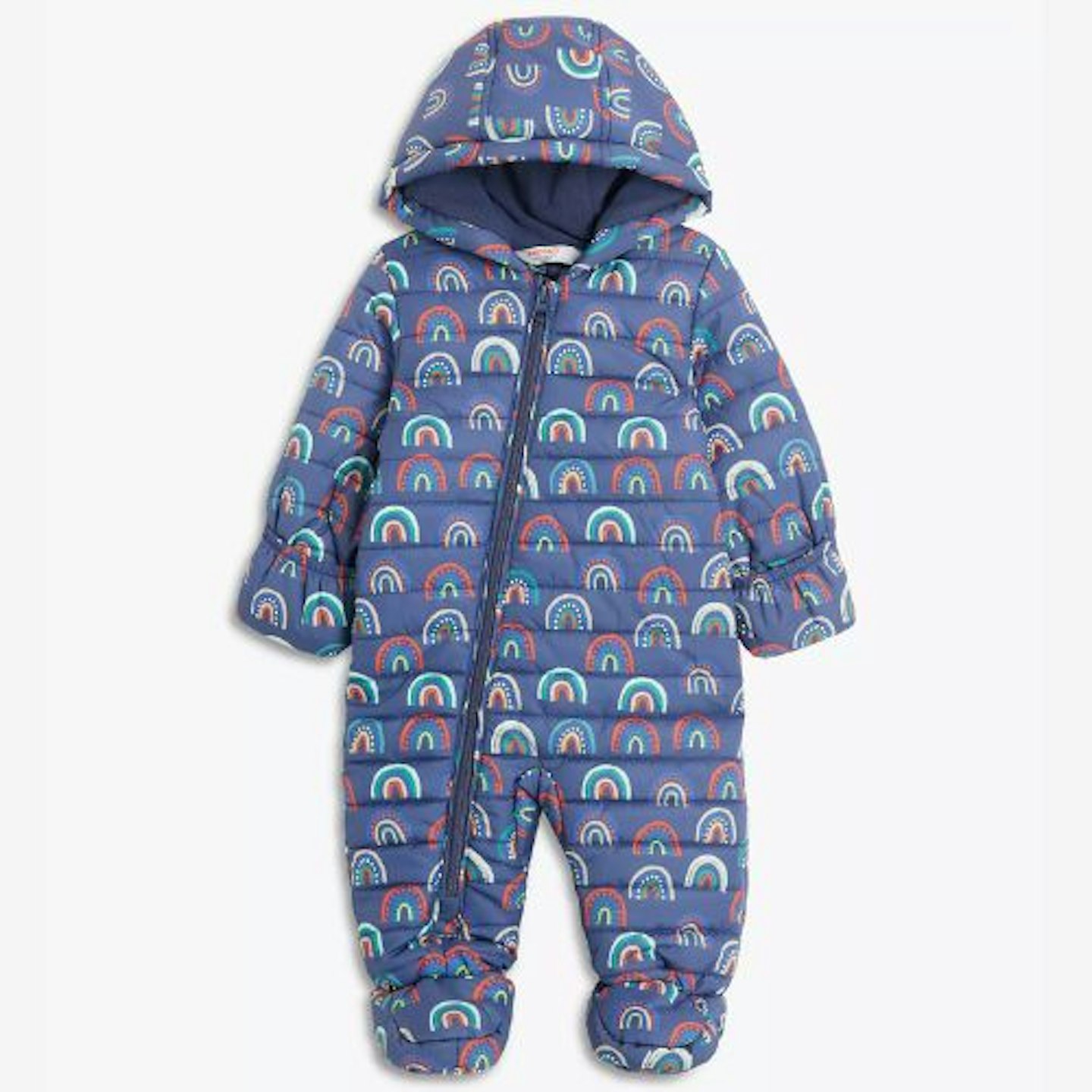 Baby Rainbow Quilted Shower Resistant Snowsuit