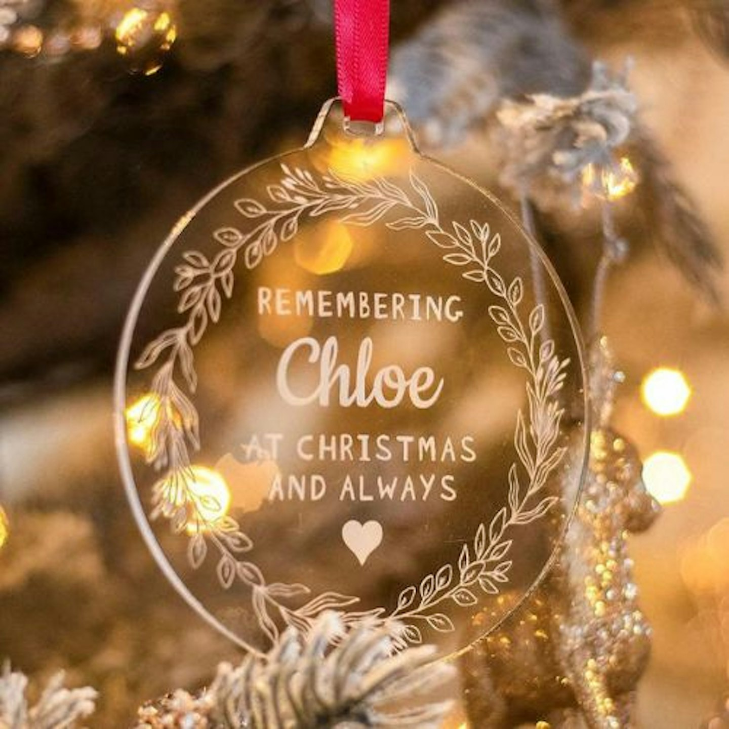 Personalised Remembrance Bauble