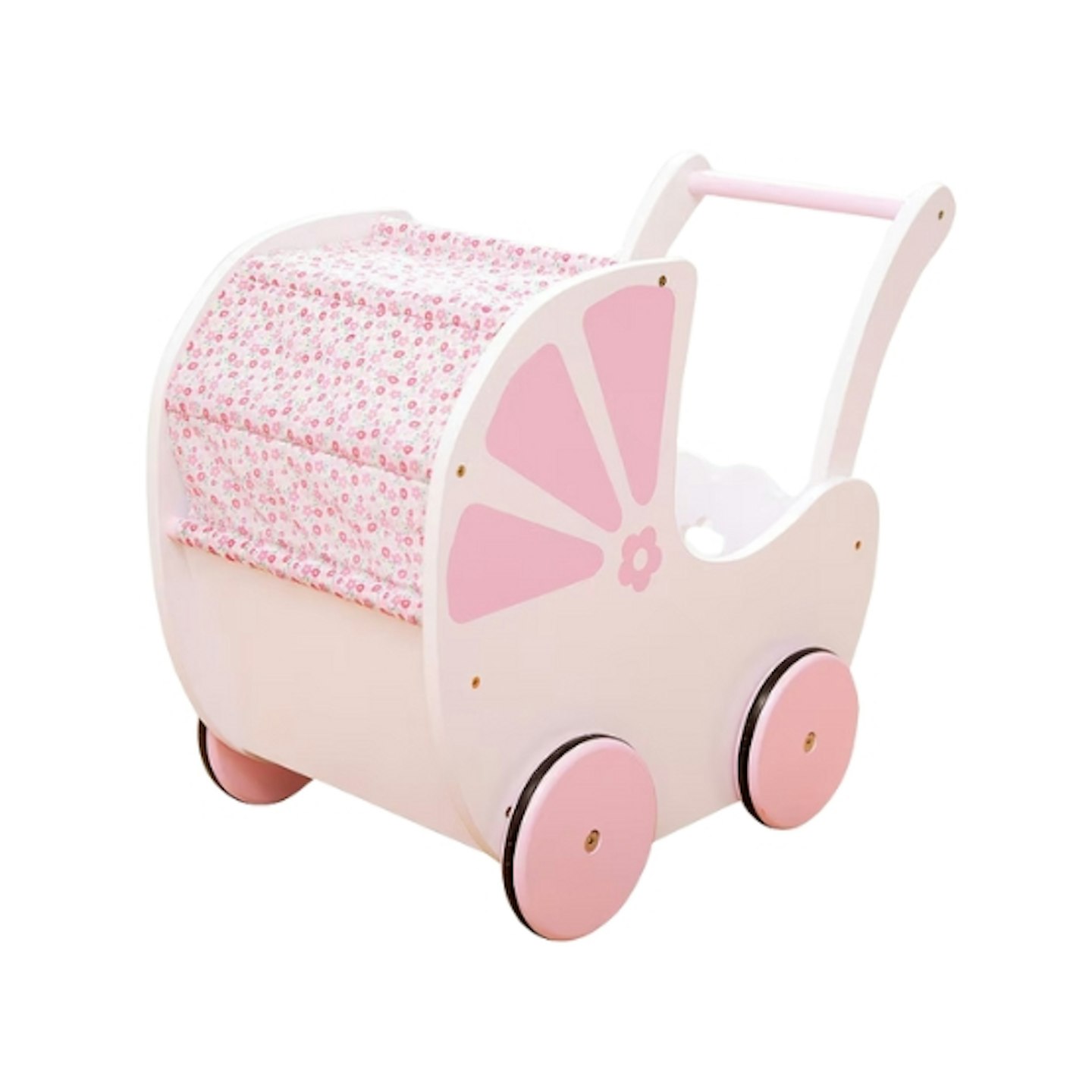 Pink Fleur Push-Along Pram
