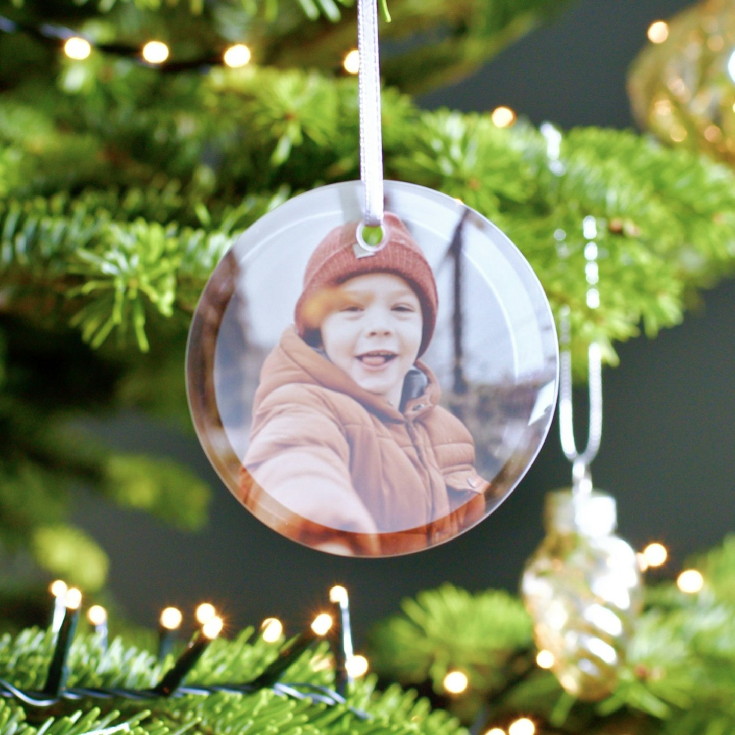 Popsa personalised Christmas baubles
